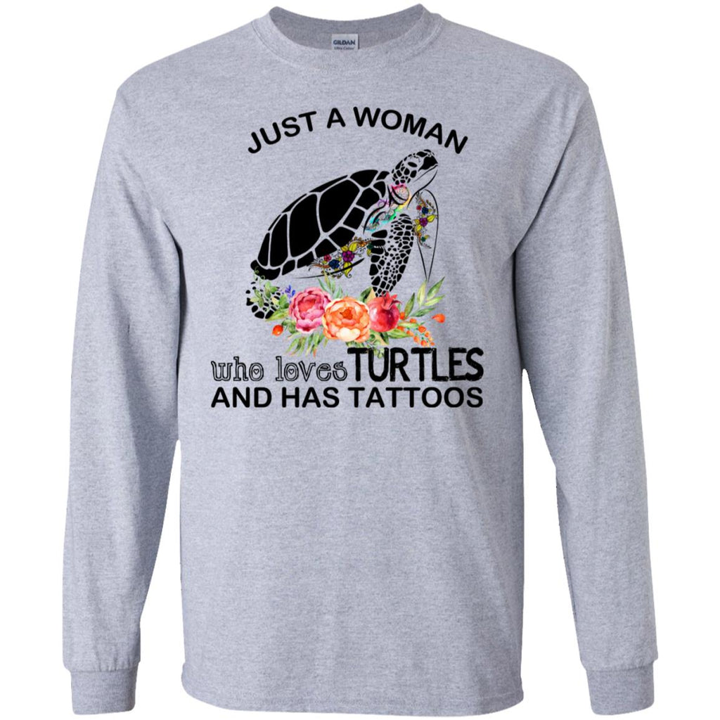 Just A Woman Who Loves Turtles And Has Tattoos s, , Tank Unisex