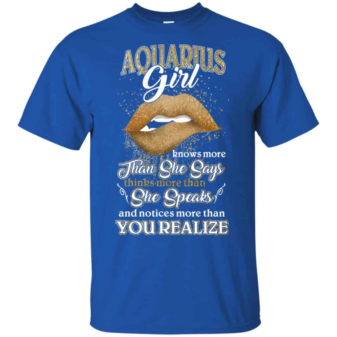 Aquarius Girl Knows More Than She Says Zodiac Birthday s, , Tank Unisex