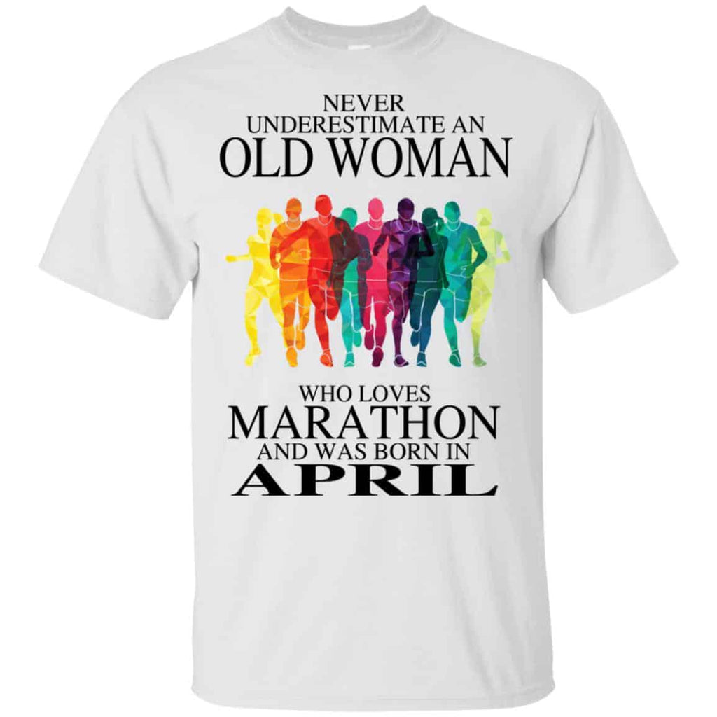 An Old Woman Who Loves Marathon And Was Born In April s, , Tank Unisex