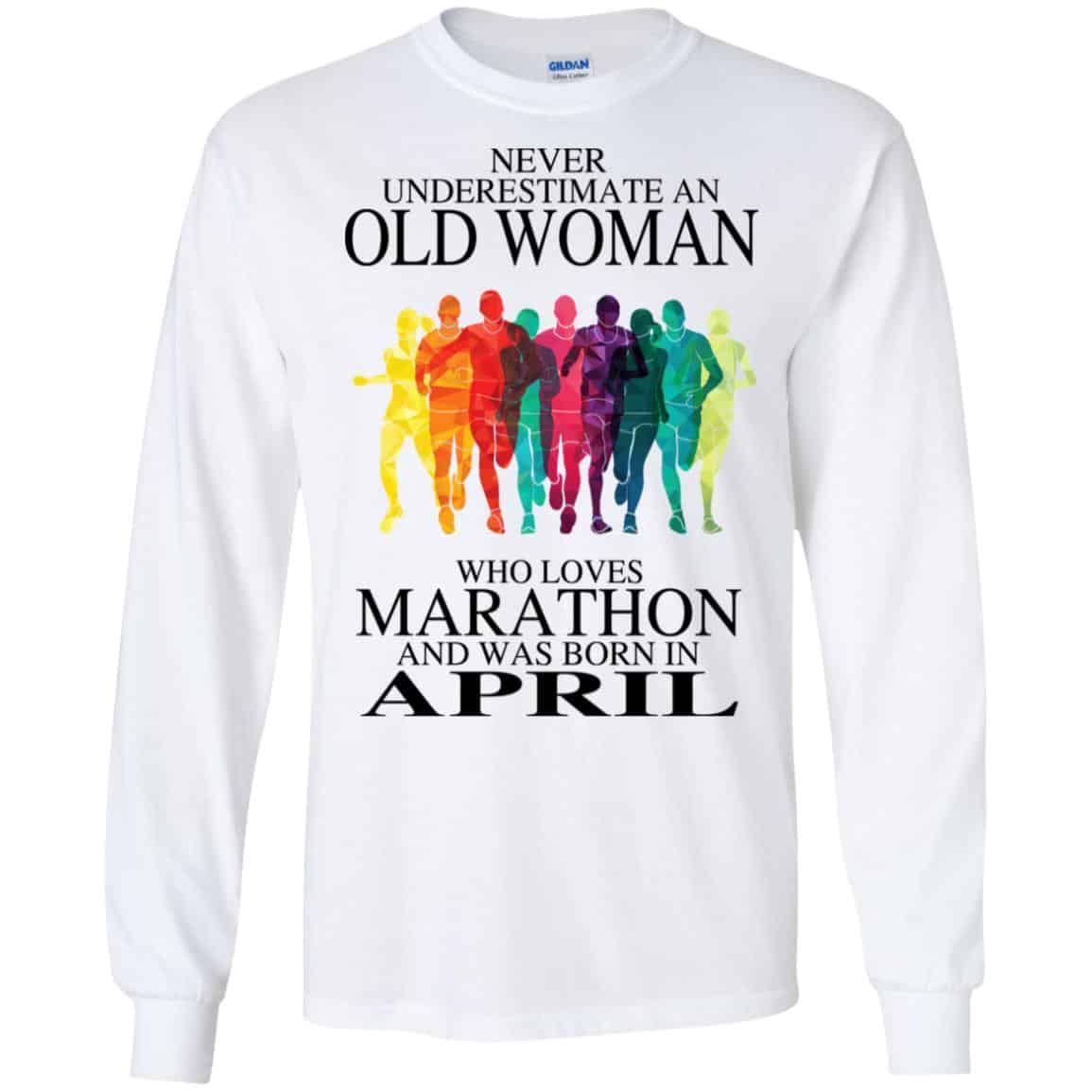 An Old Woman Who Loves Marathon And Was Born In April s, , Tank Unisex
