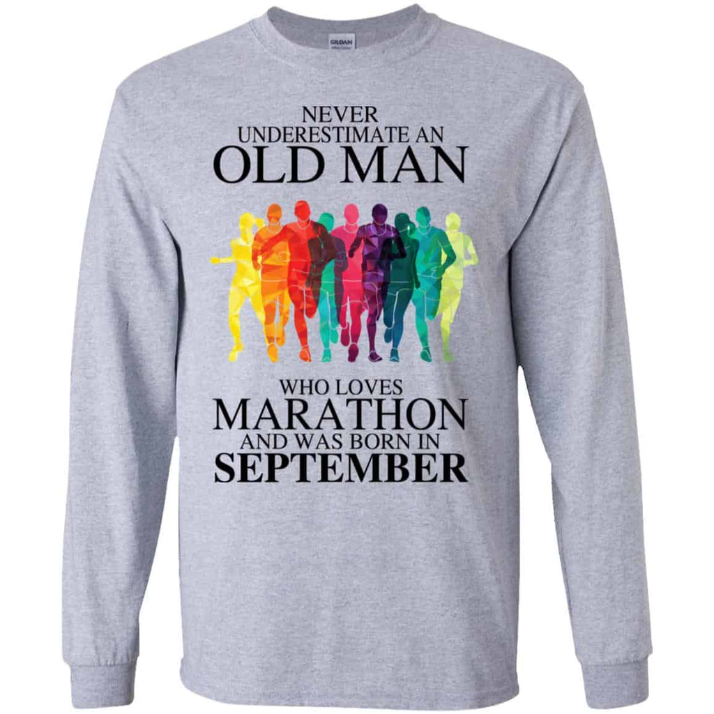 An Old Man Who Loves Marathon And Was Born In September s, , Tank Unisex