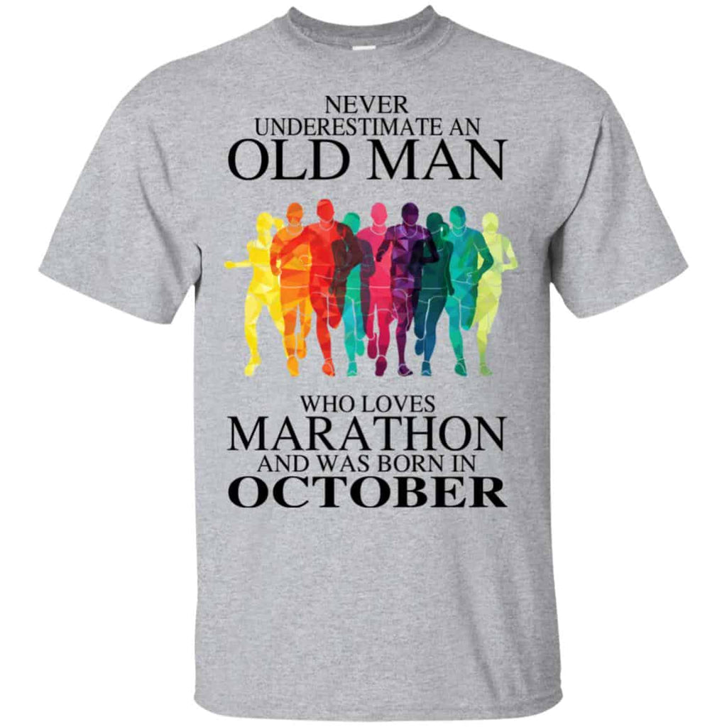 An Old Man Who Loves Marathon And Was Born In October s, , Tank Unisex