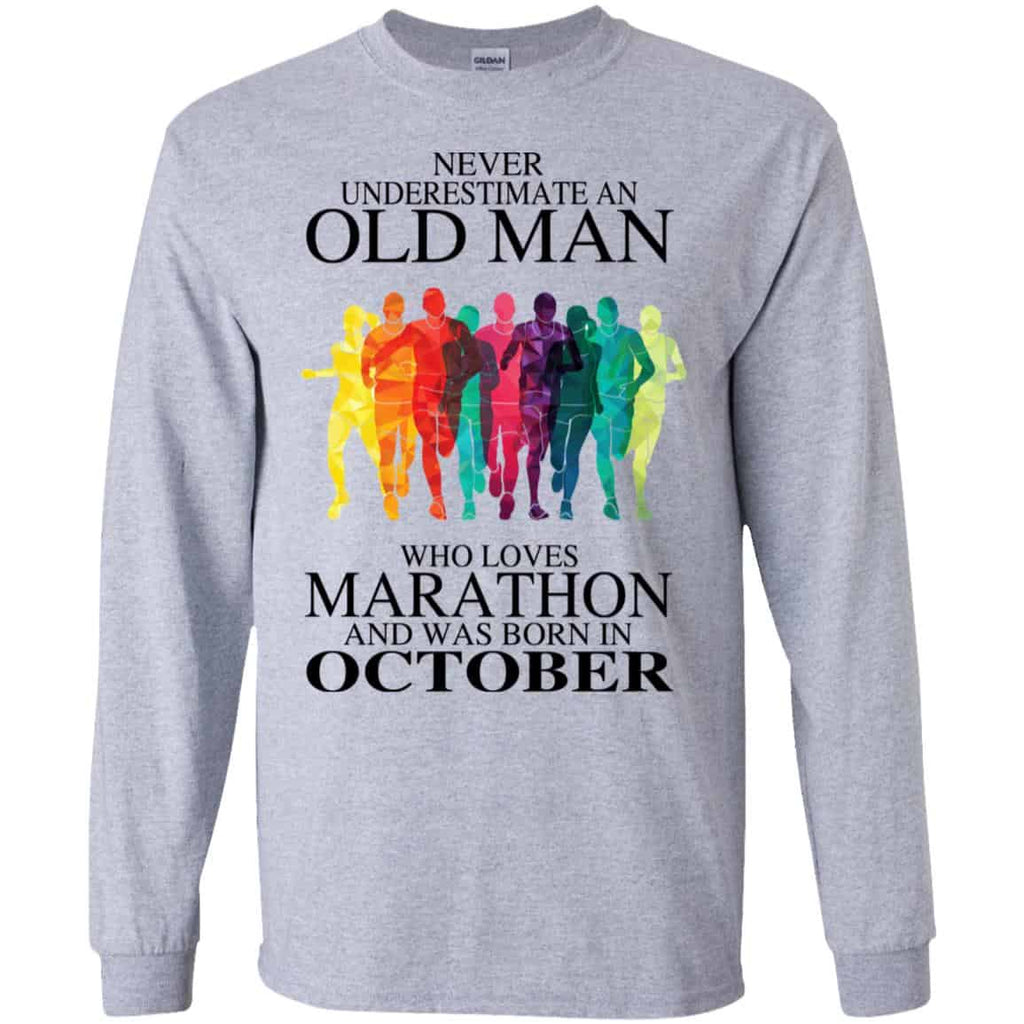 An Old Man Who Loves Marathon And Was Born In October s, , Tank Unisex