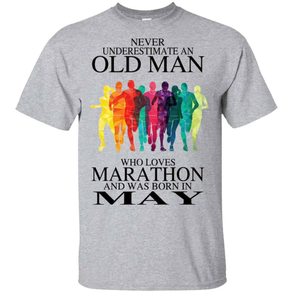 An Old Man Who Loves Marathon And Was Born In May s, , Tank Unisex