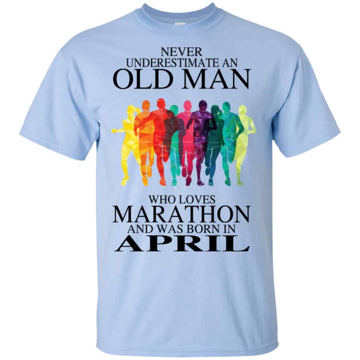 An Old Man Who Loves Marathon And Was Born In April s, , Tank Unisex