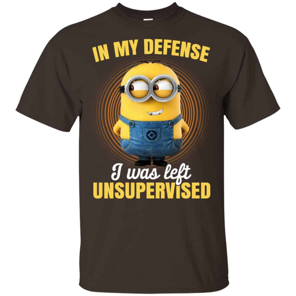 In My Defense I Was Left Unsupervised – Minions Shirt, , Tank Unisex