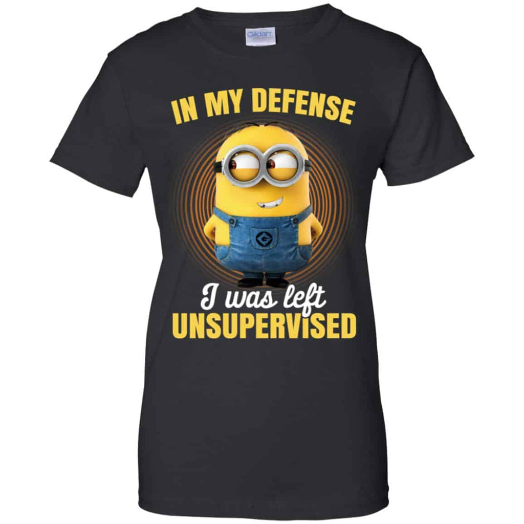In My Defense I Was Left Unsupervised – Minions Shirt, , Tank Unisex