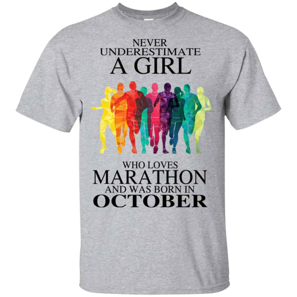 A Girl Who Loves Marathon And Was Born In October s, , Tank Unisex