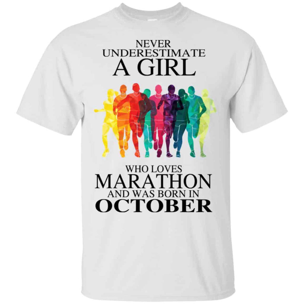 A Girl Who Loves Marathon And Was Born In October s, , Tank Unisex