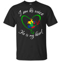 Autism: I Am His Voice He Is My Heart Shirt, , Tank Unisex