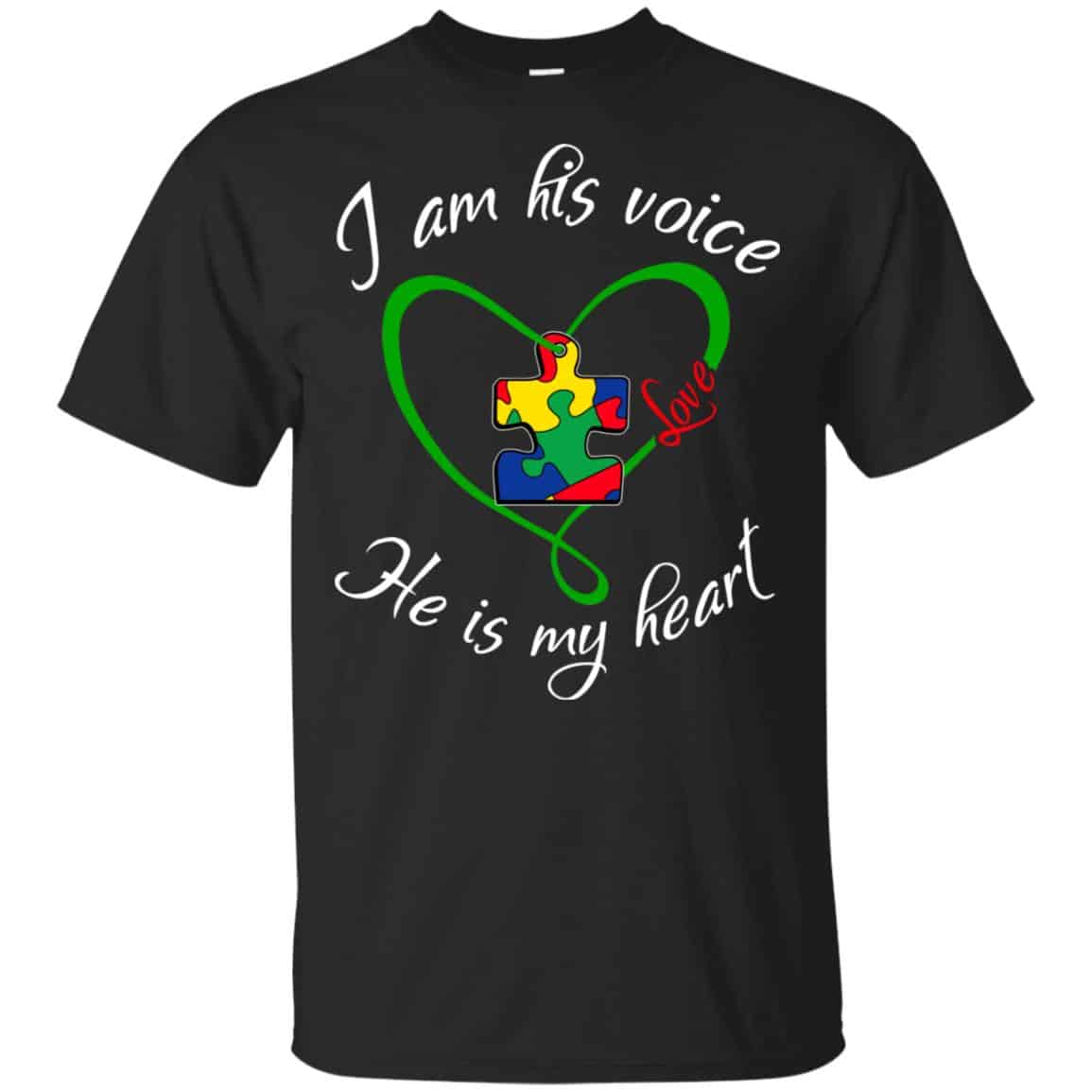 Autism: I Am His Voice He Is My Heart Shirt, , Tank Unisex