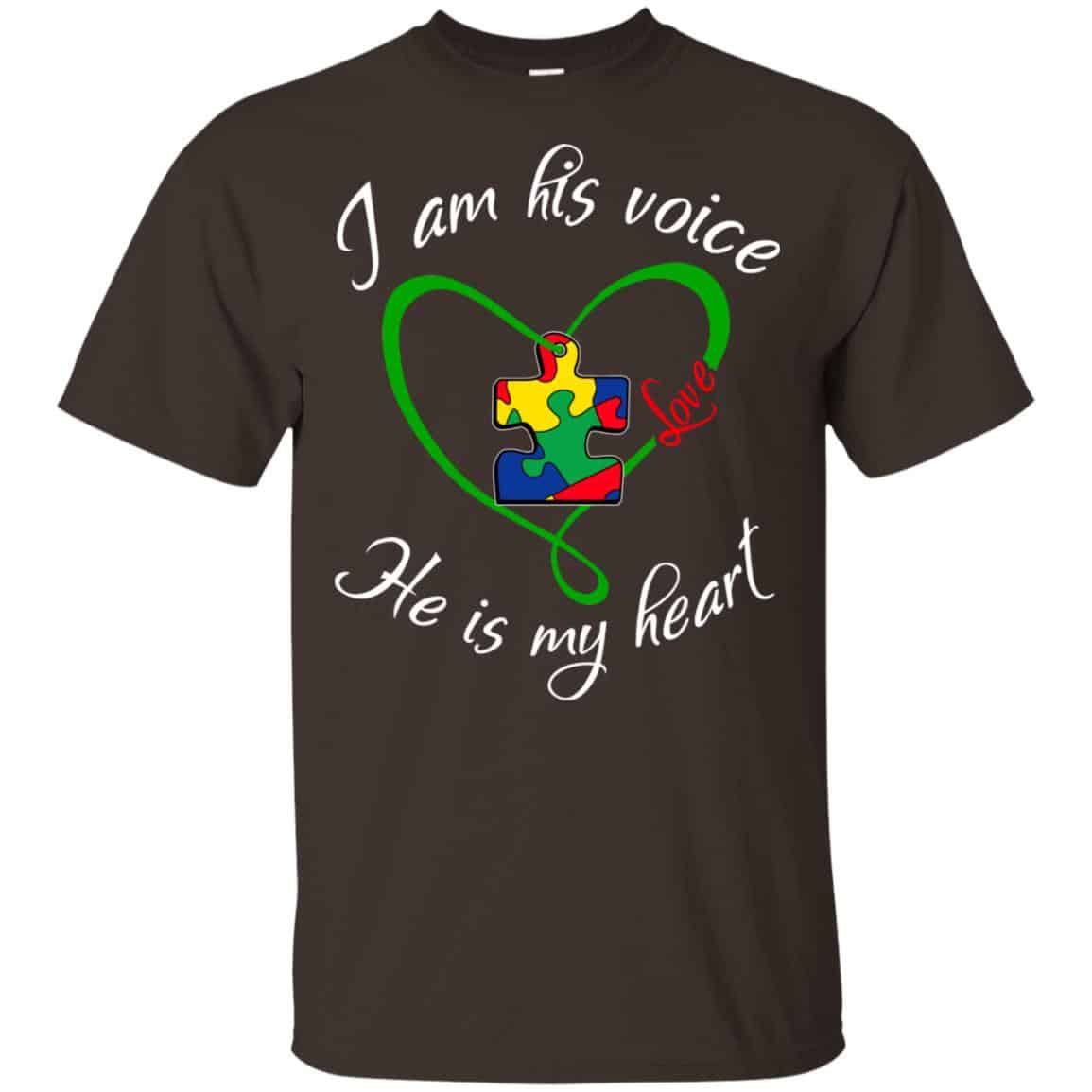 Autism: I Am His Voice He Is My Heart Shirt, , Tank Unisex