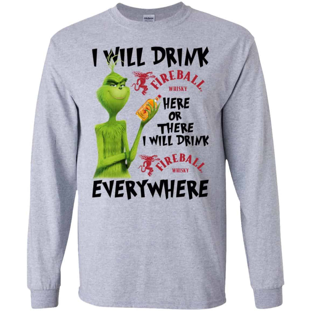The Grinch: I Will Drink Fireball Cinnamon Whisky Here Or There I Will Drink Fireball Cinnamon Whisky Everywhere s, , Tank