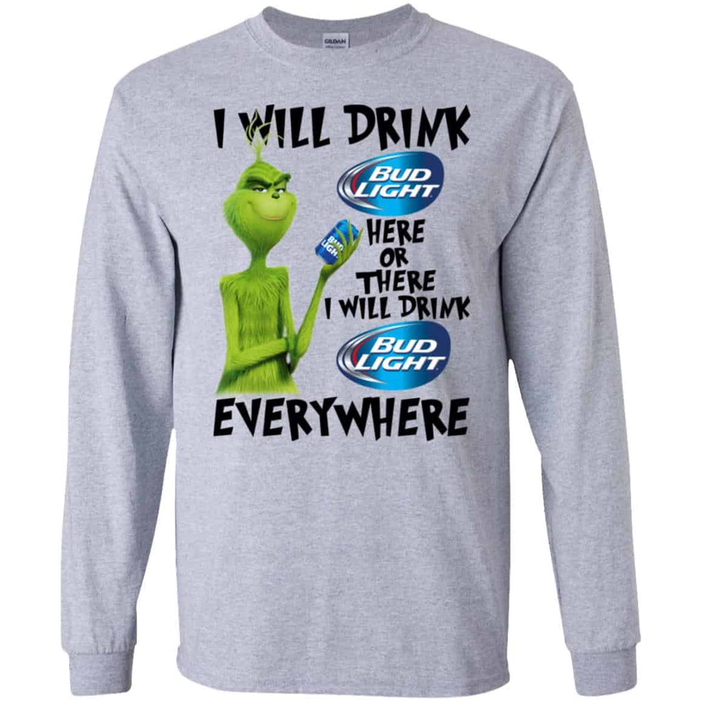 The Grinch: I Will Drink Bud Light Here Or There I Will Drink Bud Light Everywhere s, , Tank