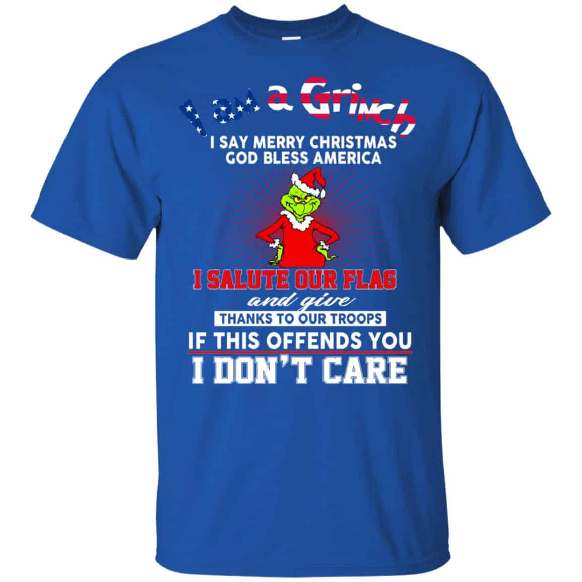 I Am A Grinch I Say Merry Christmas God Bless America s, , Tank Unisex