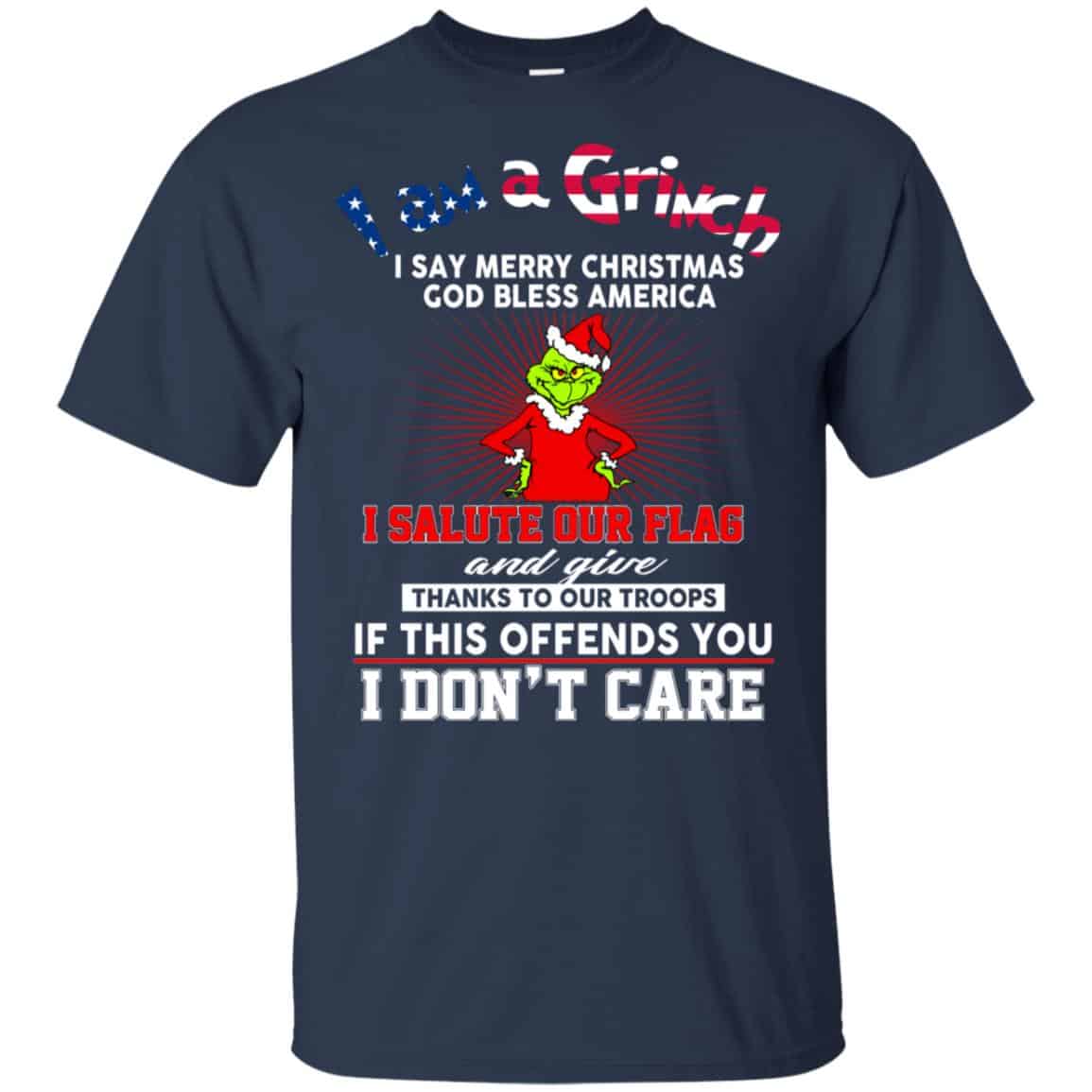 I Am A Grinch I Say Merry Christmas God Bless America s, , Tank Unisex