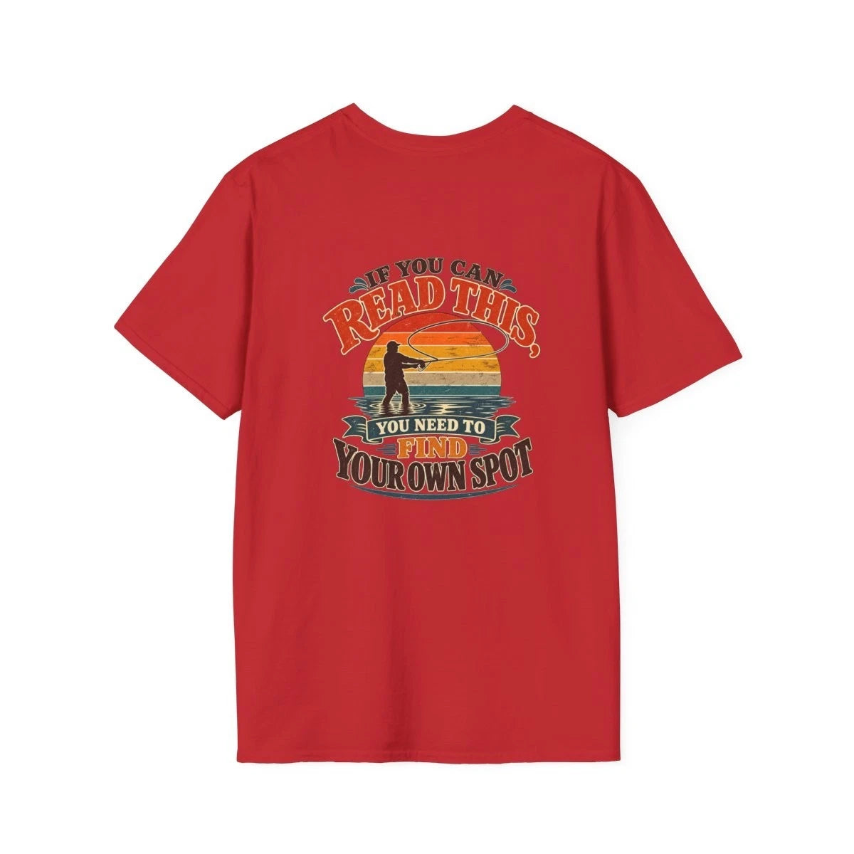Find Your Own Fishing Spot T-Shirt | Retro Sunset Fishing Tee
