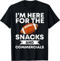 Snacks and Commercials Funny Football Bowl Gift T-Shirt unisex T-Shirt