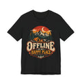 Offline Is My Happy Place Shirt Retro Camping Outdoor Nature Graphic Te t-shirt