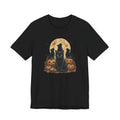 Black Cat Howling to the Moon T-Shirt, Cat Mom Gift, Retro Cat Shirt