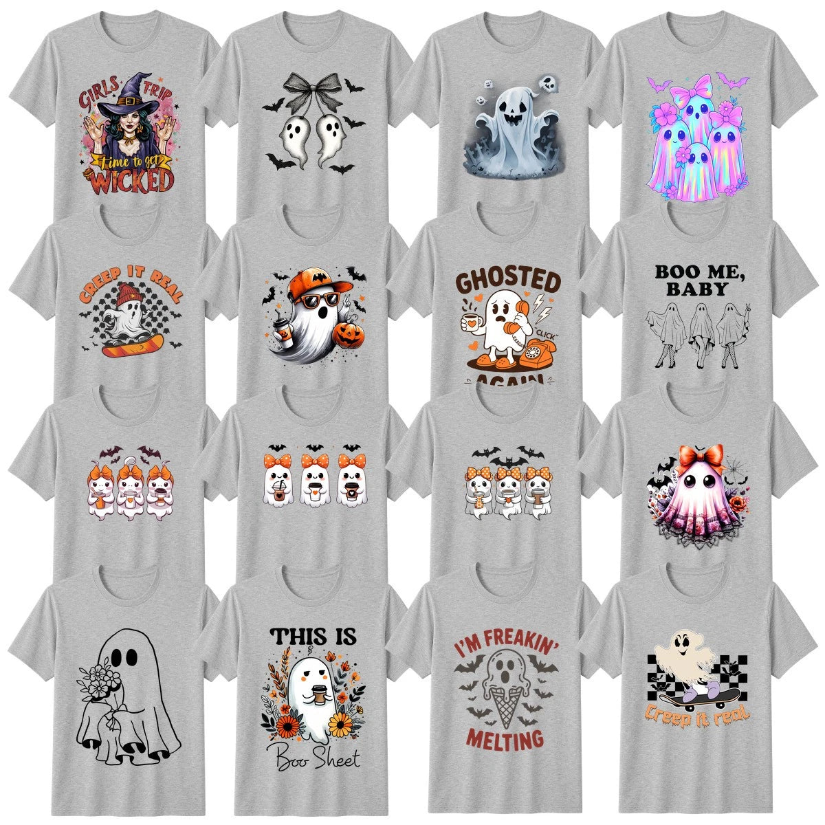 Cute Halloween T-Shirt Ghosts Spooky Halloween Gift