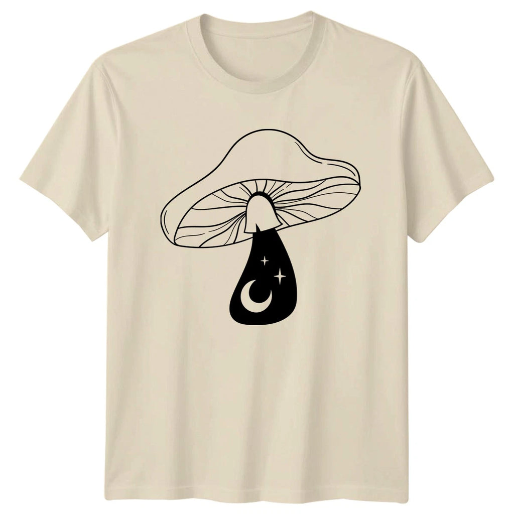 Celestial Mushroom Star Moon Magic T-Shirt Celestial Fungi Nature Birthday Gift