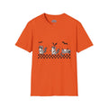 Raccoon Checkered Bat Halloween T-Shirt | Cute Raccoon Halloween Tee, Fall Funny