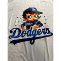 Los Angeles Dodgers Betty Boop Graphic T-Shirt White Large LA Baseball Tee