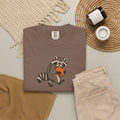 Raccoon Holding Pumpkin T-Shirt | Cute Fall Halloween Tee