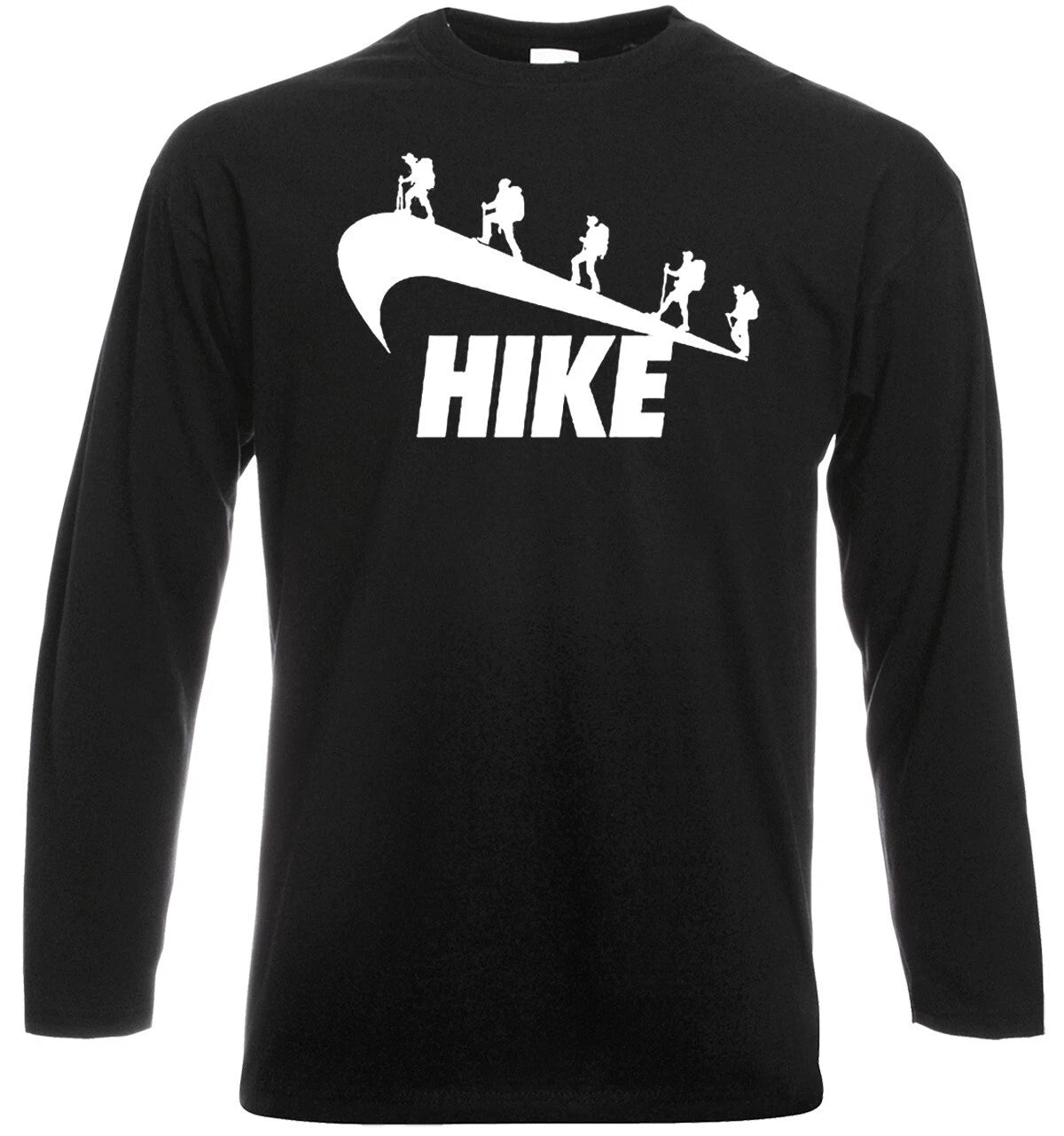 Hike Parody Mountain Hiker Long Sleeve T-Shirt Mens Funny Hiking Climber Tee Top