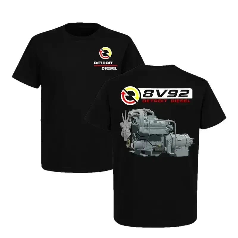 Detroit Diesel 8V92 Engine T-Shirt, Vintage Trucks Mechanic Graphic Tee, Diesel