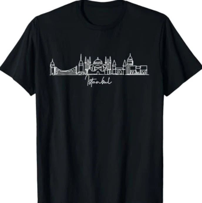city skyline Istanbul Turkey skyline T-Shirt