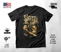 Vintage Sagittarius Classical Archer Zodiac T-Shirt Black Unisex