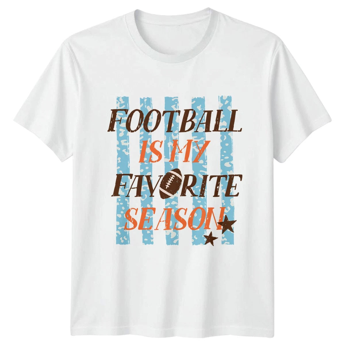 Football Is My Favourite Season T-Shirt Vintage Distressed Sports Fan Gift