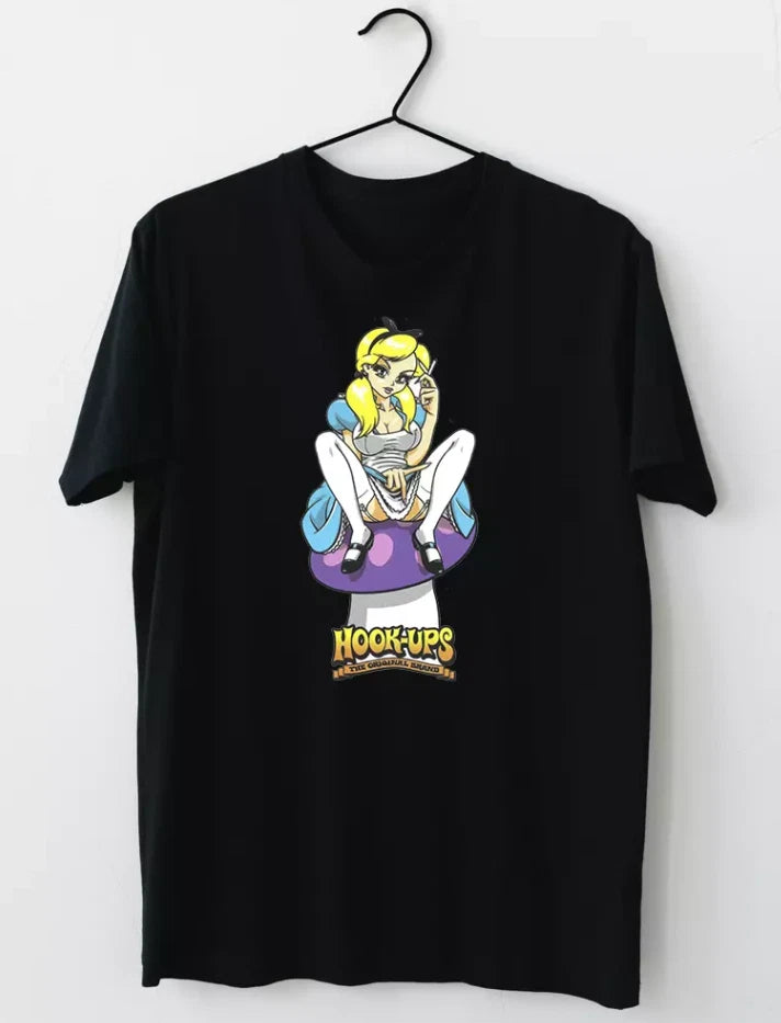 Hookups Skateboard Wonderland Mushroom T-Shirt Unisex