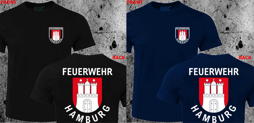 Feuerwehr Hamburg Germany Fire Department Firefighter Gift T-shirt HQ Design
