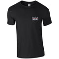 Fire Service Thin Red Line Union Jack Embroidered Men's T Shirt Firefighter