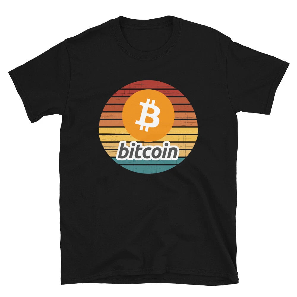 Bitcoin Retro Sunset T-shirt crypto trader tee