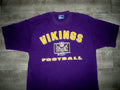 Vintage Minnesota Vikings Pro Player Purple T-shirt Tee Size XLarge 90s Football