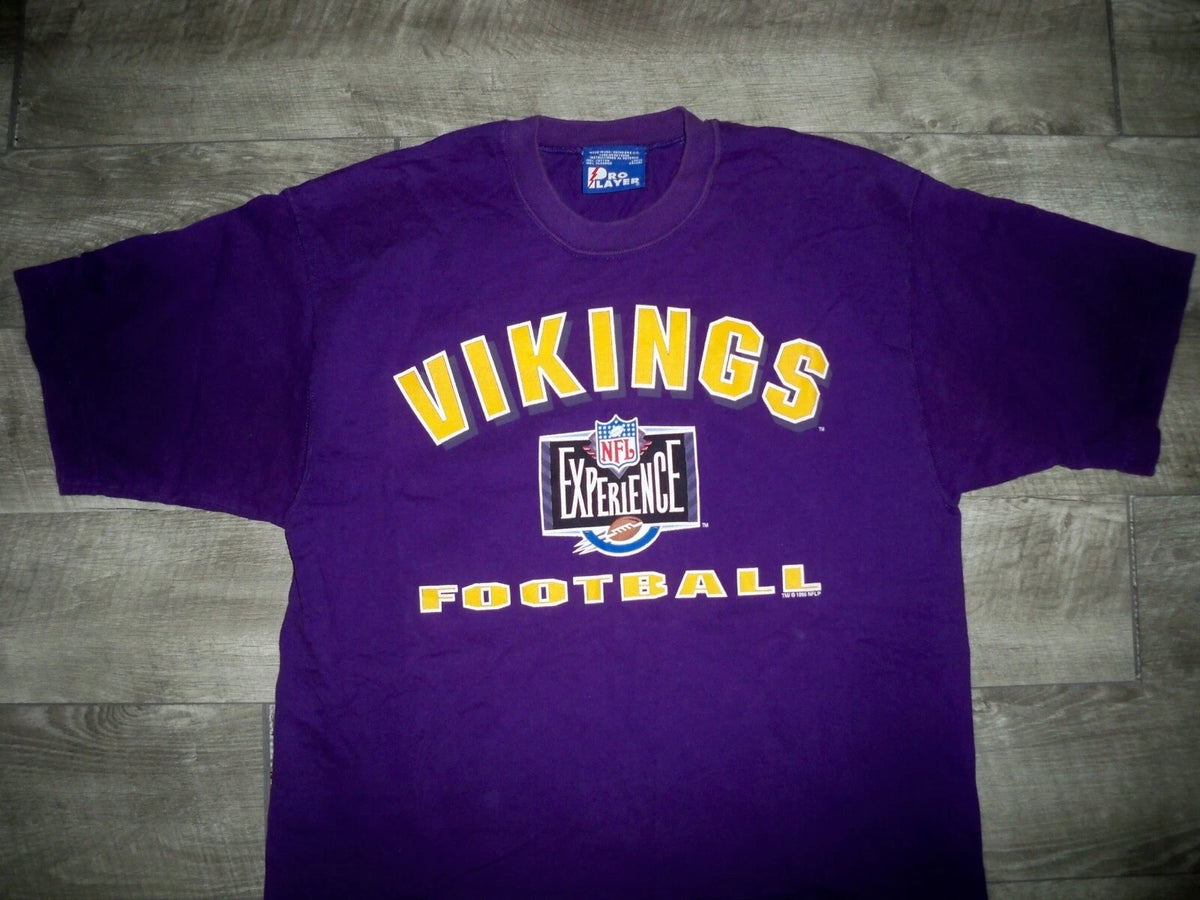 Vintage Minnesota Vikings Pro Player Purple T-shirt Tee Size XLarge 90s Football