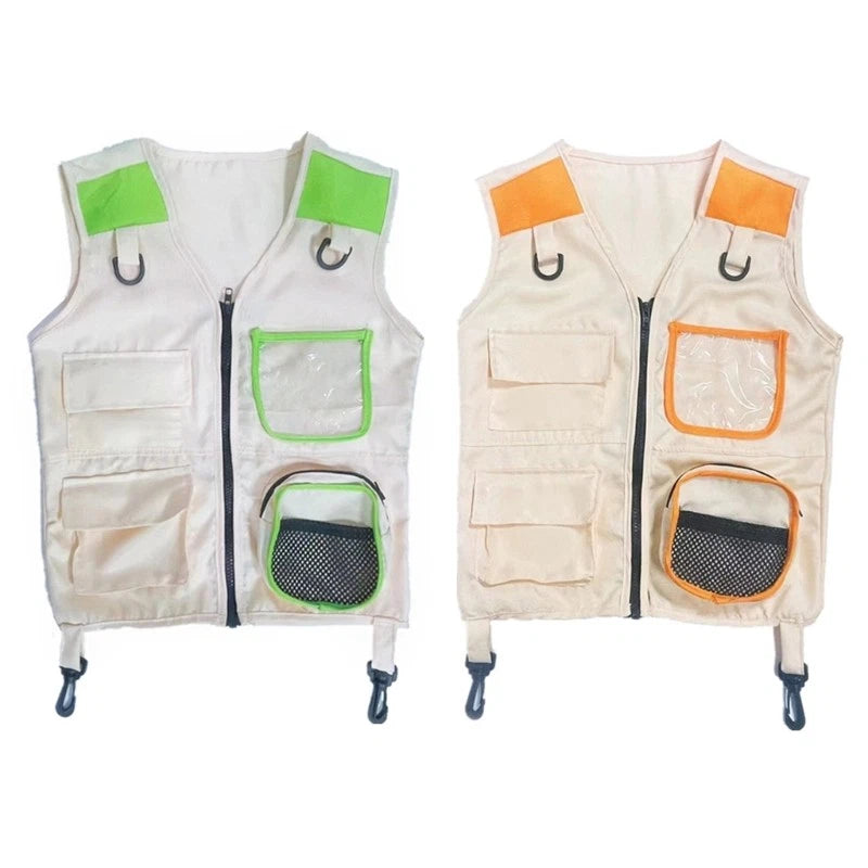 Kid Explorers Vest Adventure Costume Vest Cosplays Outdoor Fishing Vest Tank Top