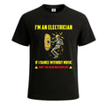 I'm An Electrician If I Dance Without Music Skeleton Men's T-Shirt Funny Tee Top