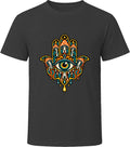 Mystical All-Seeing Eye Hand with Magic Mushrooms and Floral Elements T Shirt