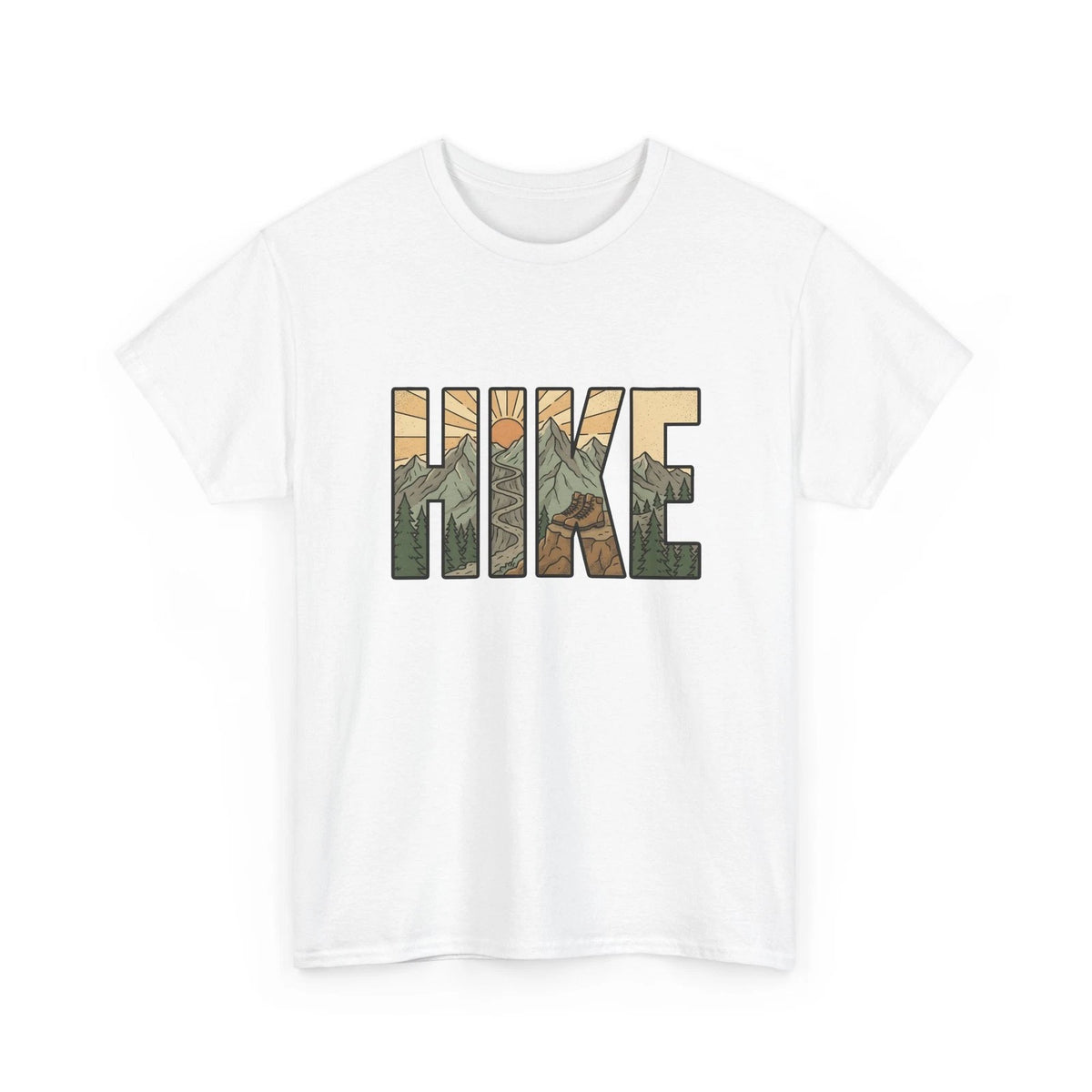 Mountain View Shirt Hiking Journey Gift Women Classic Tee Panorama T-Shirt