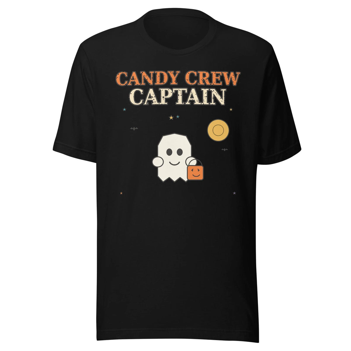 Candy Crew Captain Halloween T-Shirt – Funny Retro Ghost Graphic Tee