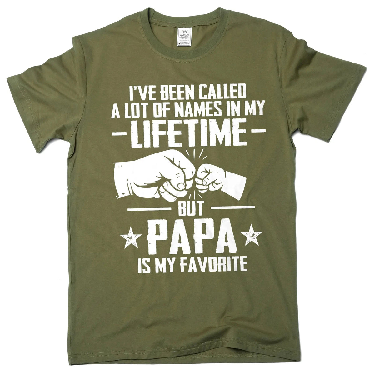 Men's papa T-shirt grandpa dad father grandkids father's day Christmas Tee