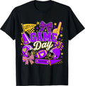 Game Day Football Season Purple & Gold Yellow T-Shirt