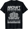 Aircraft I Mechanic Wizard Aviation Airplane Vehicle Shirt S-5XL K2541