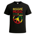 Reggae Music Peace Love Positive Vibes Men's Graphic T-Shirt Novelty Tee Top