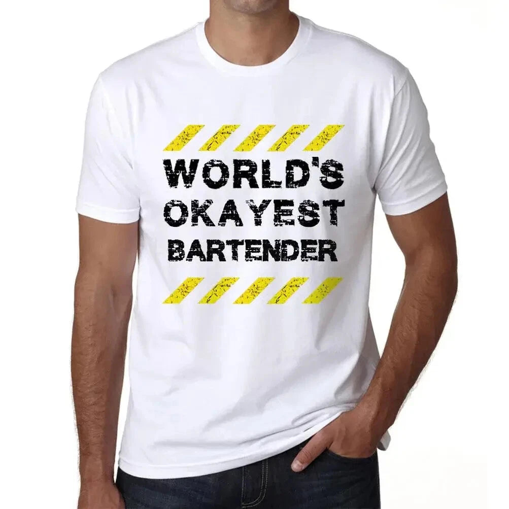 Mens The Bravest Barista In The World T-Shirt - Worlds Okayest Bartender